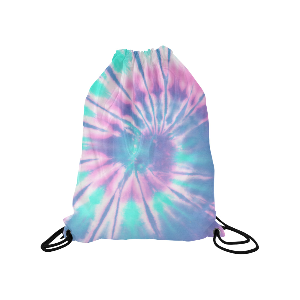 Pink Tie Dye Drawstring Bag