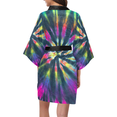 Colorful Neon Tie Dye Kimono Robe