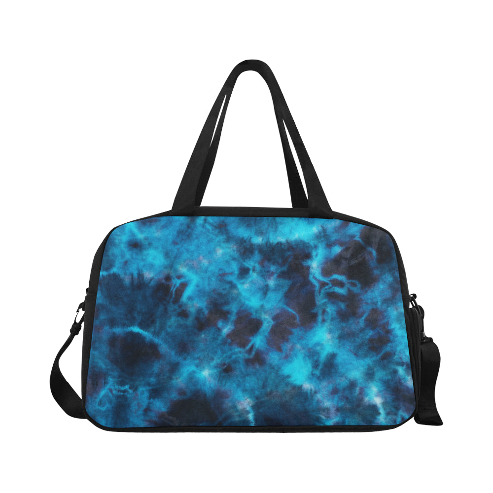 Blue Tie Dye Grunge Fitness Bag Fitness