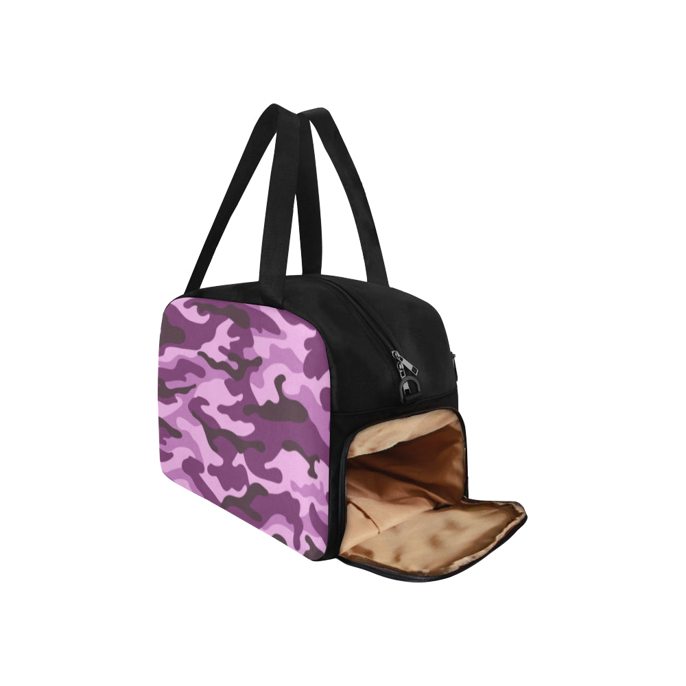 Purple Camouflage Fitness Bag Fitness