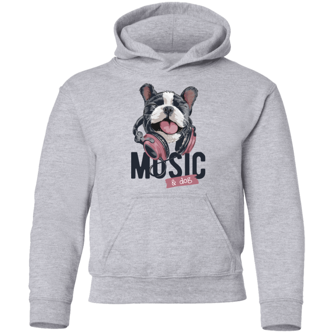 Dog Headphones Kids Hoodie