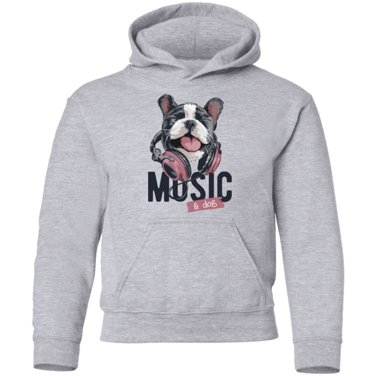 Dog Headphones Kids Hoodie