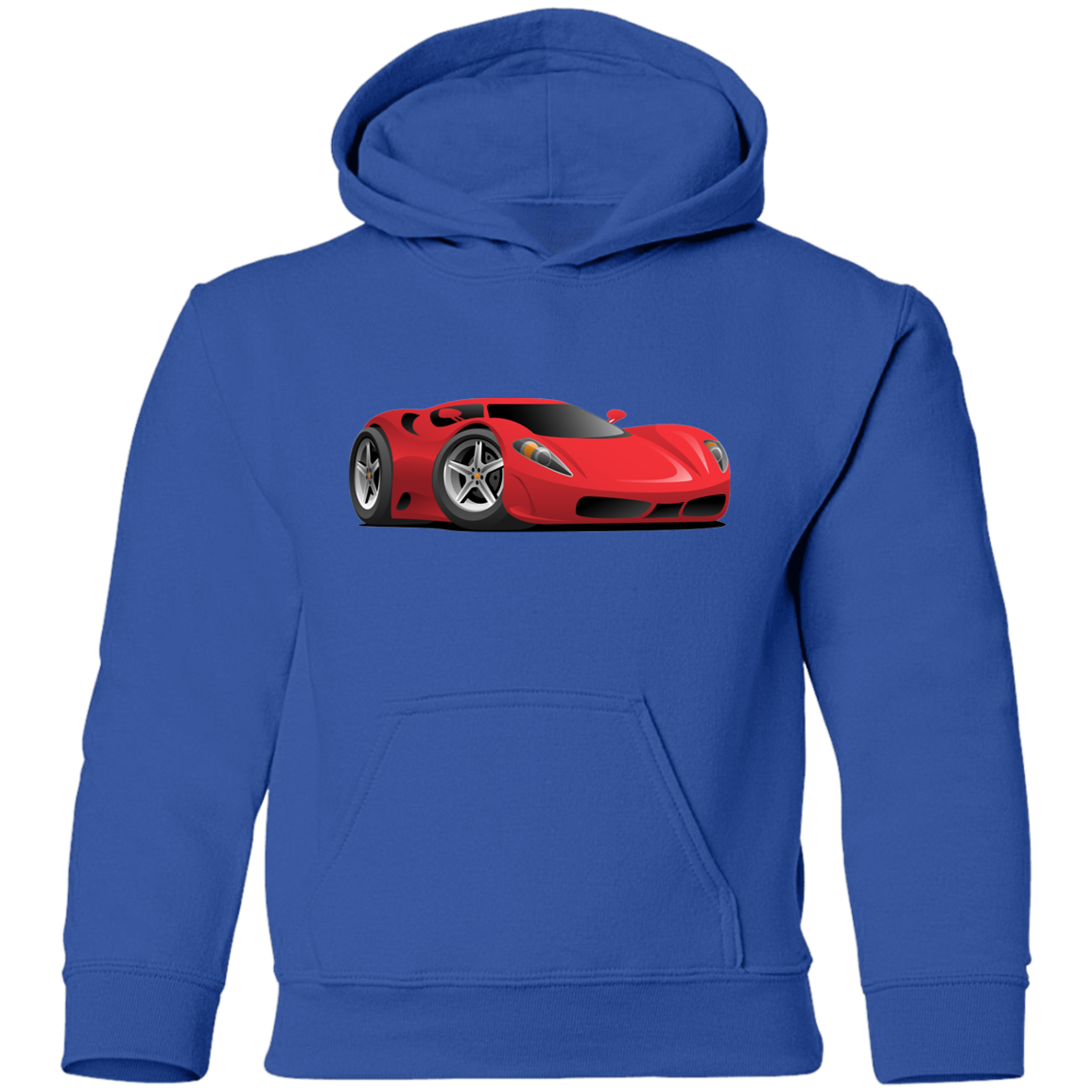 Red Sports Car Kids Hoodie