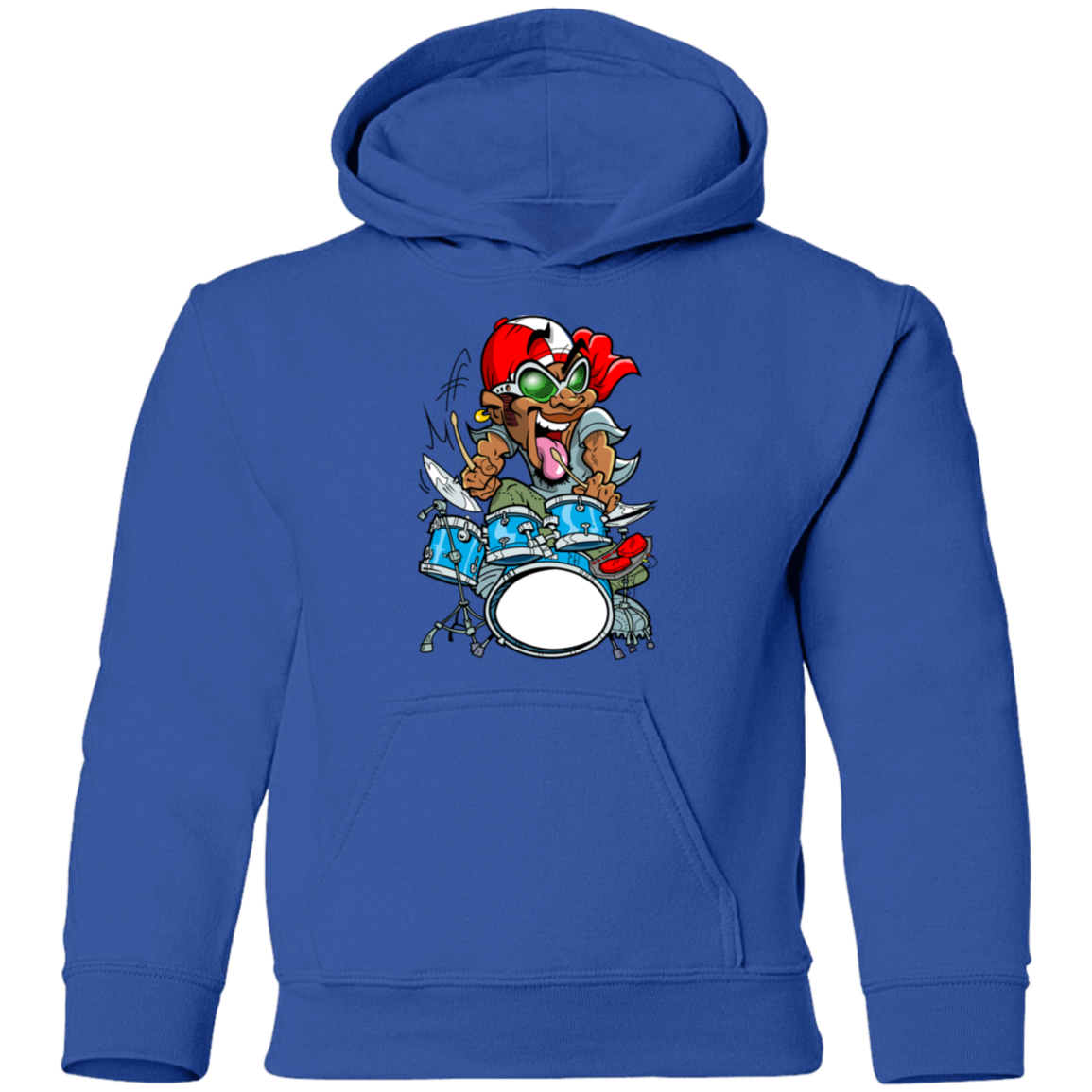 Drummer Cartoon Kids Hoodie