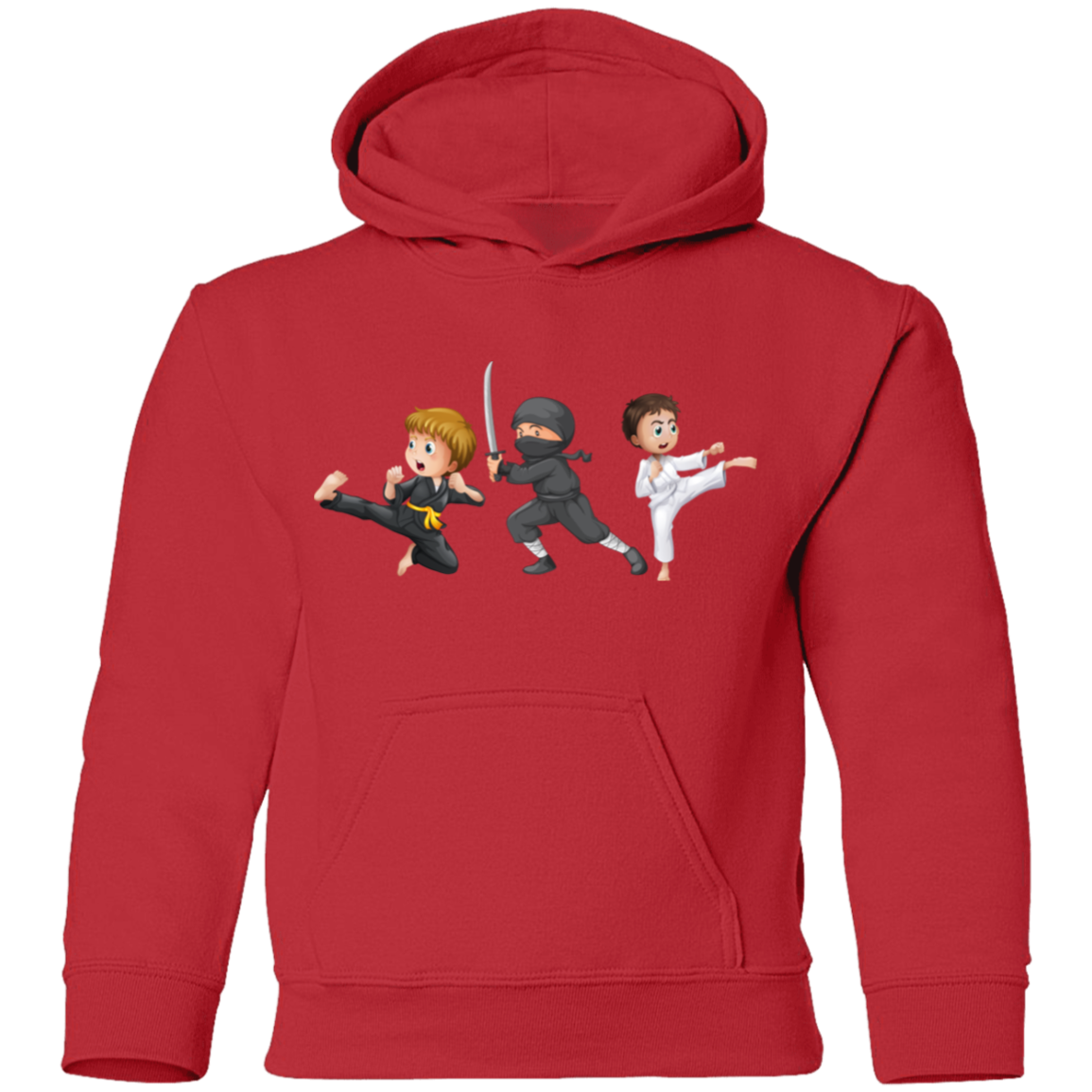 Martial Arts Cartoon Kids Hoodie