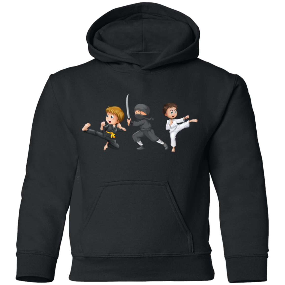 Martial Arts Cartoon Kids Hoodie