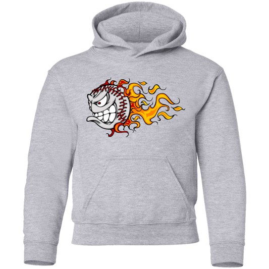 Baseball Fire Kids Hoodie