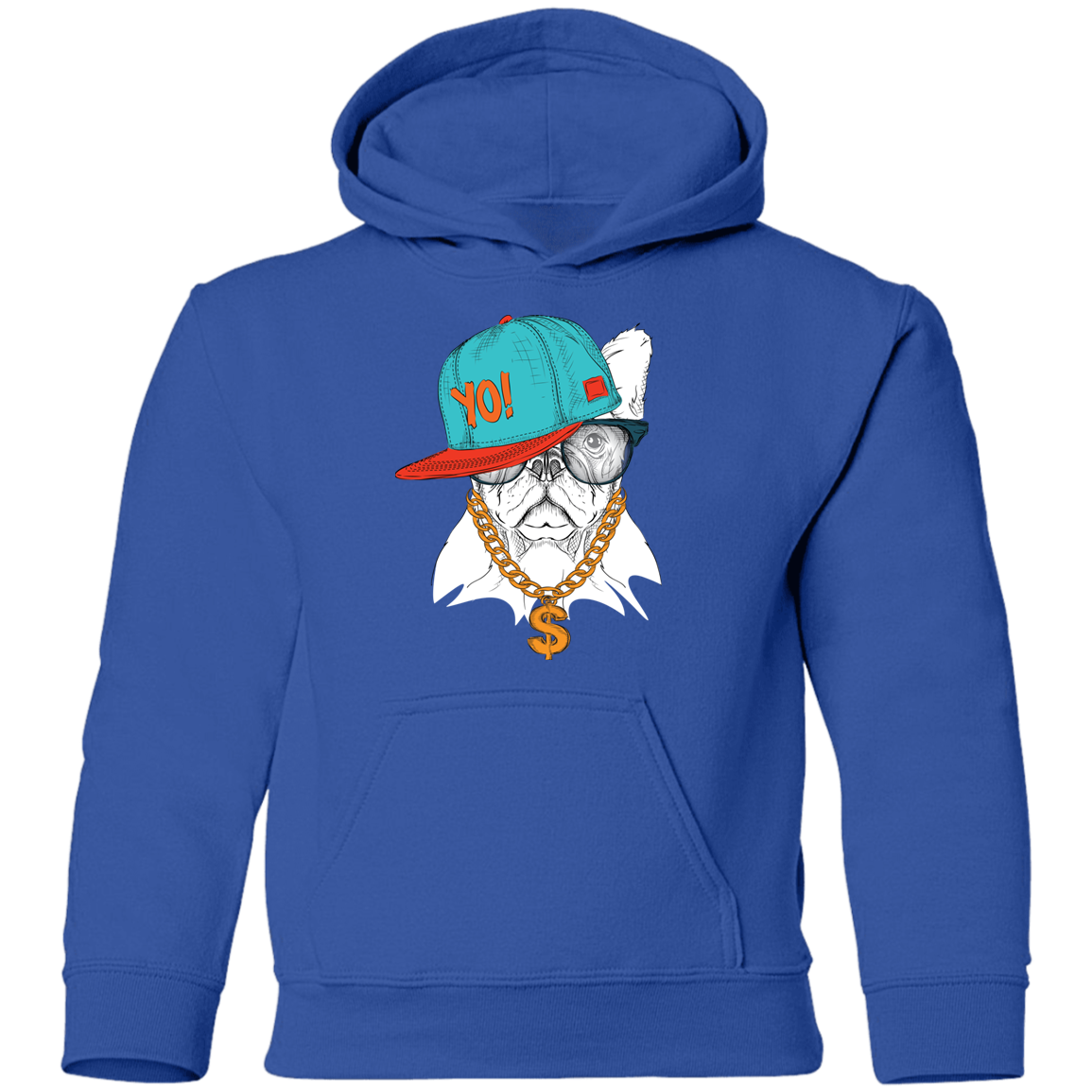 Hip Hop French Bulldog Kids Hoodie