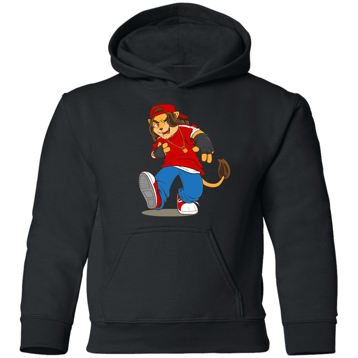 Hip Hop Lion Cartoon Kids Hoodie