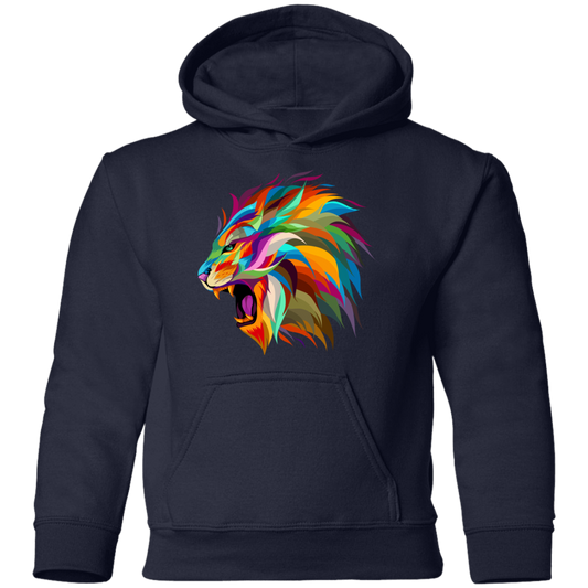 Colorful Abstract Lion Kids Hoodie