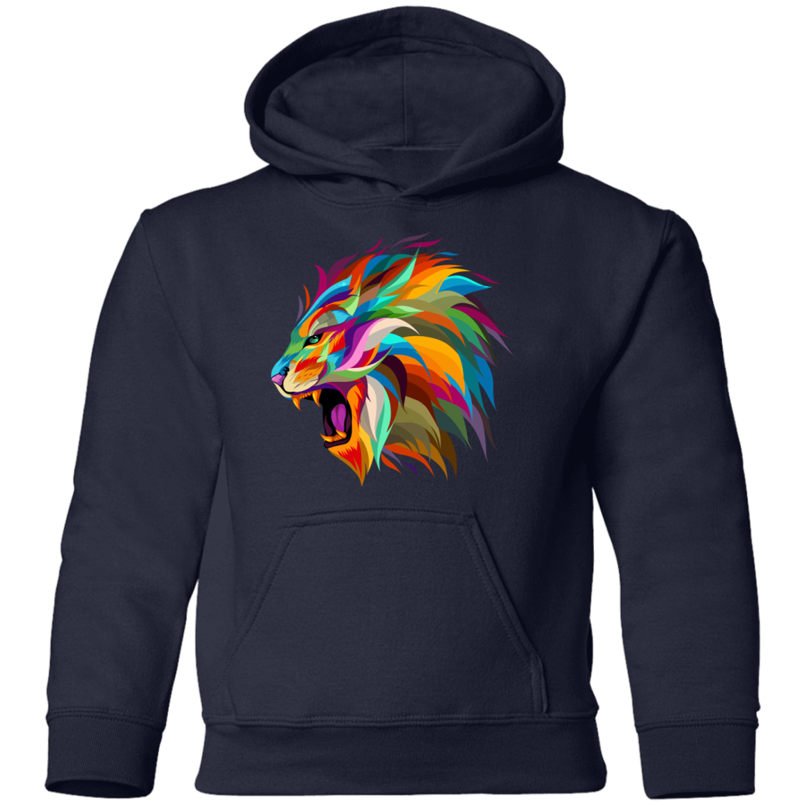 Colorful Abstract Lion Kids Hoodie