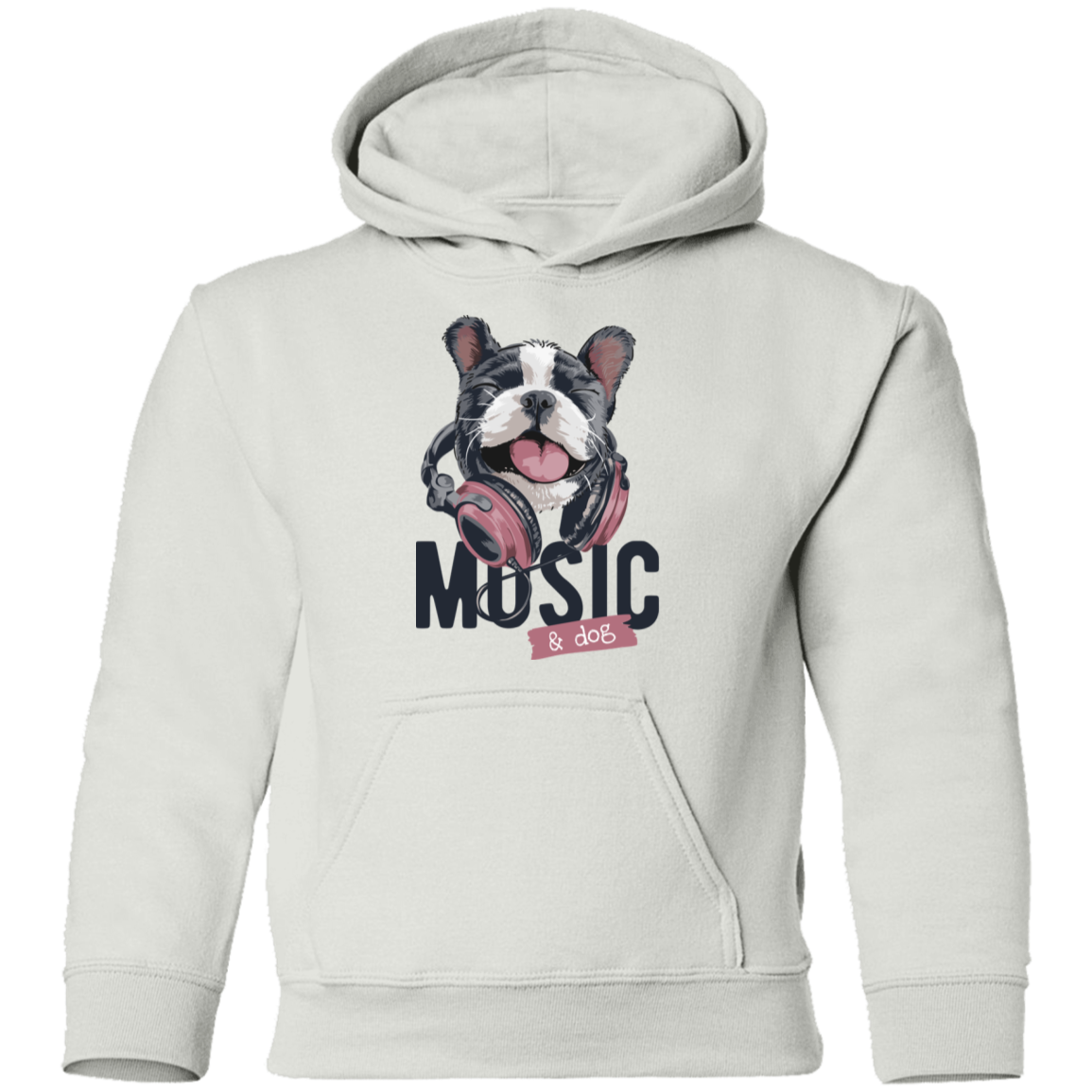 Dog Headphones Kids Hoodie