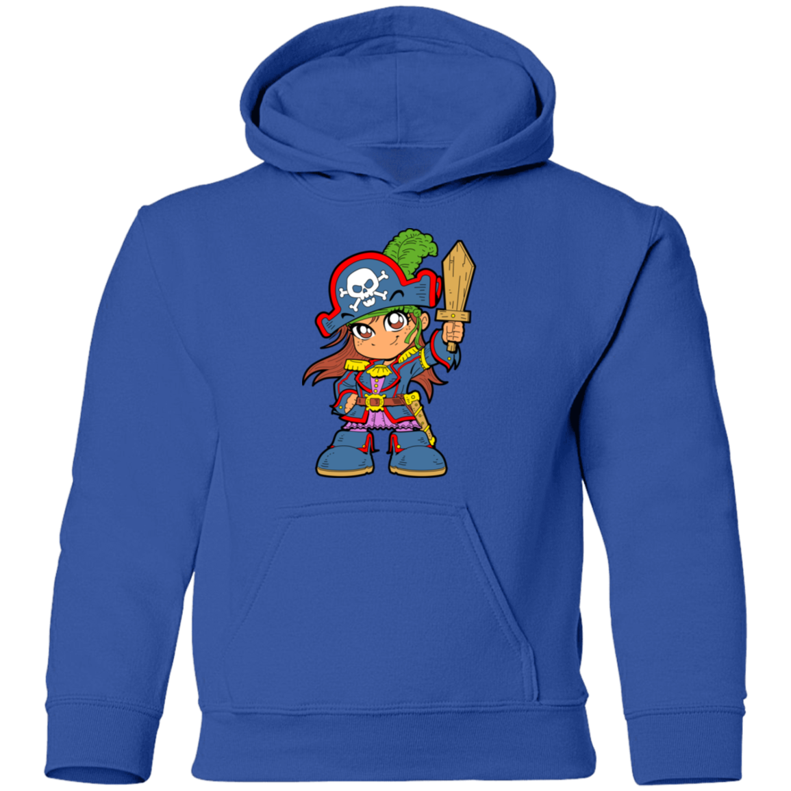 Pirate Girl Cartoon Kids Hoodie