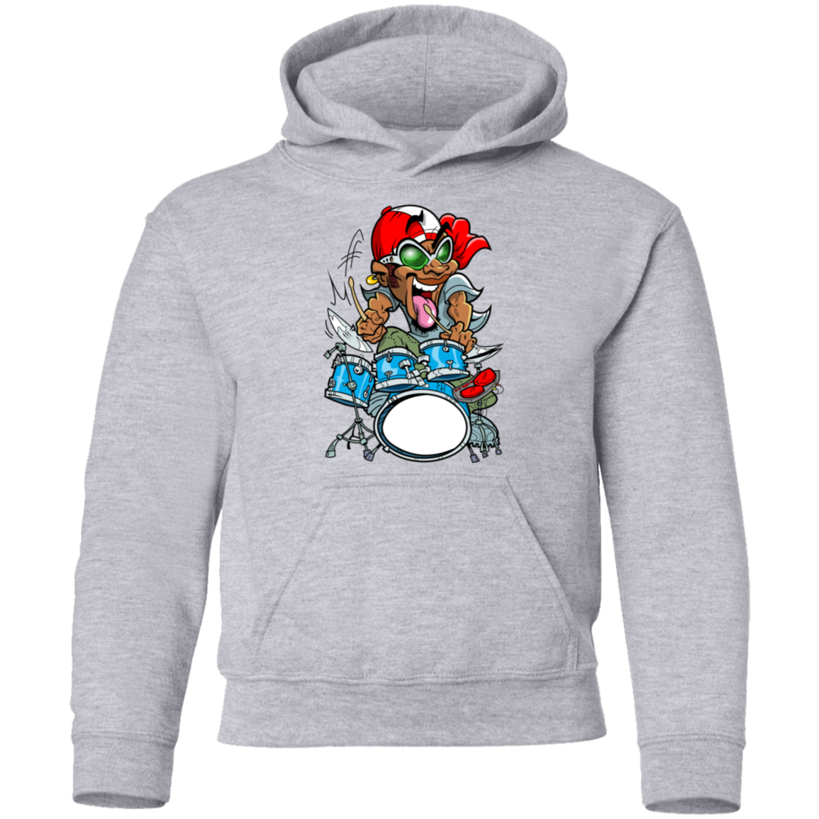 Drummer Cartoon Kids Hoodie