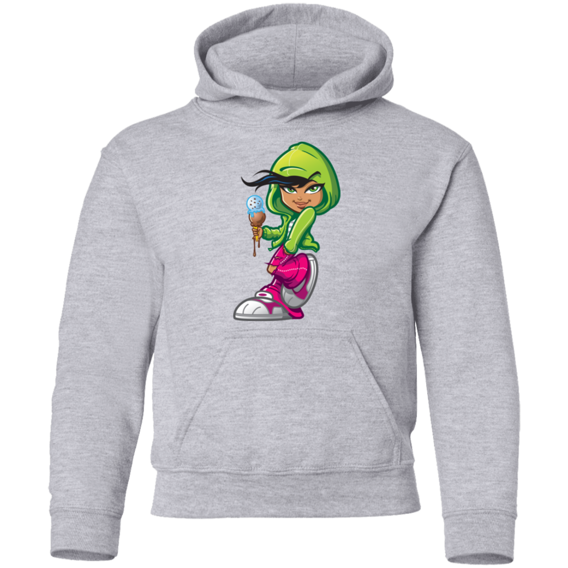 Ice Cream Girl Cartoon Kids Hoodie