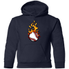 Fire Baseball Kids Hoodie