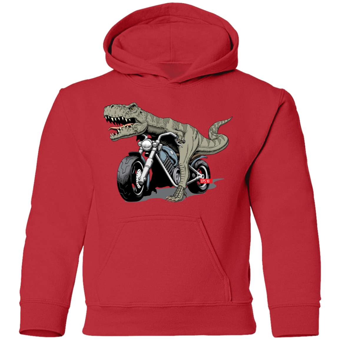 Dinosaur Motorcycle Kids Hoodie