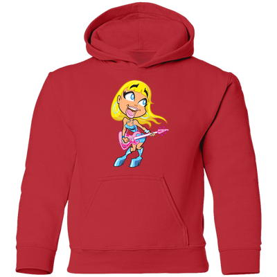 Guitar Girl Cartoon Kids Hoodie