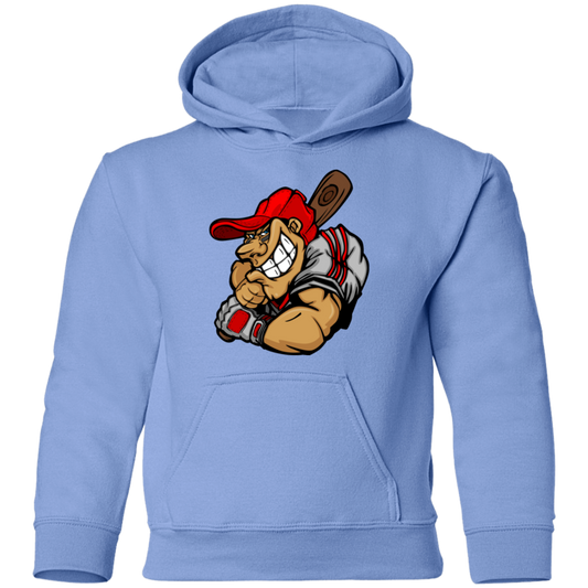 Baseball Player Cartoon Kids Hoodie