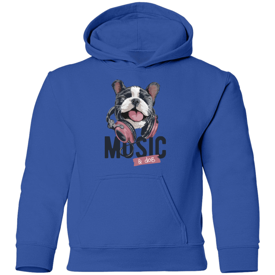 Dog Headphones Kids Hoodie