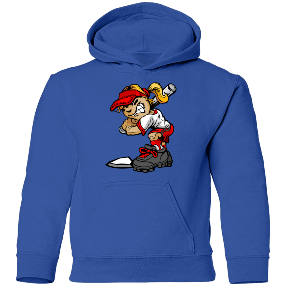 Softball Girl Kids Hoodie