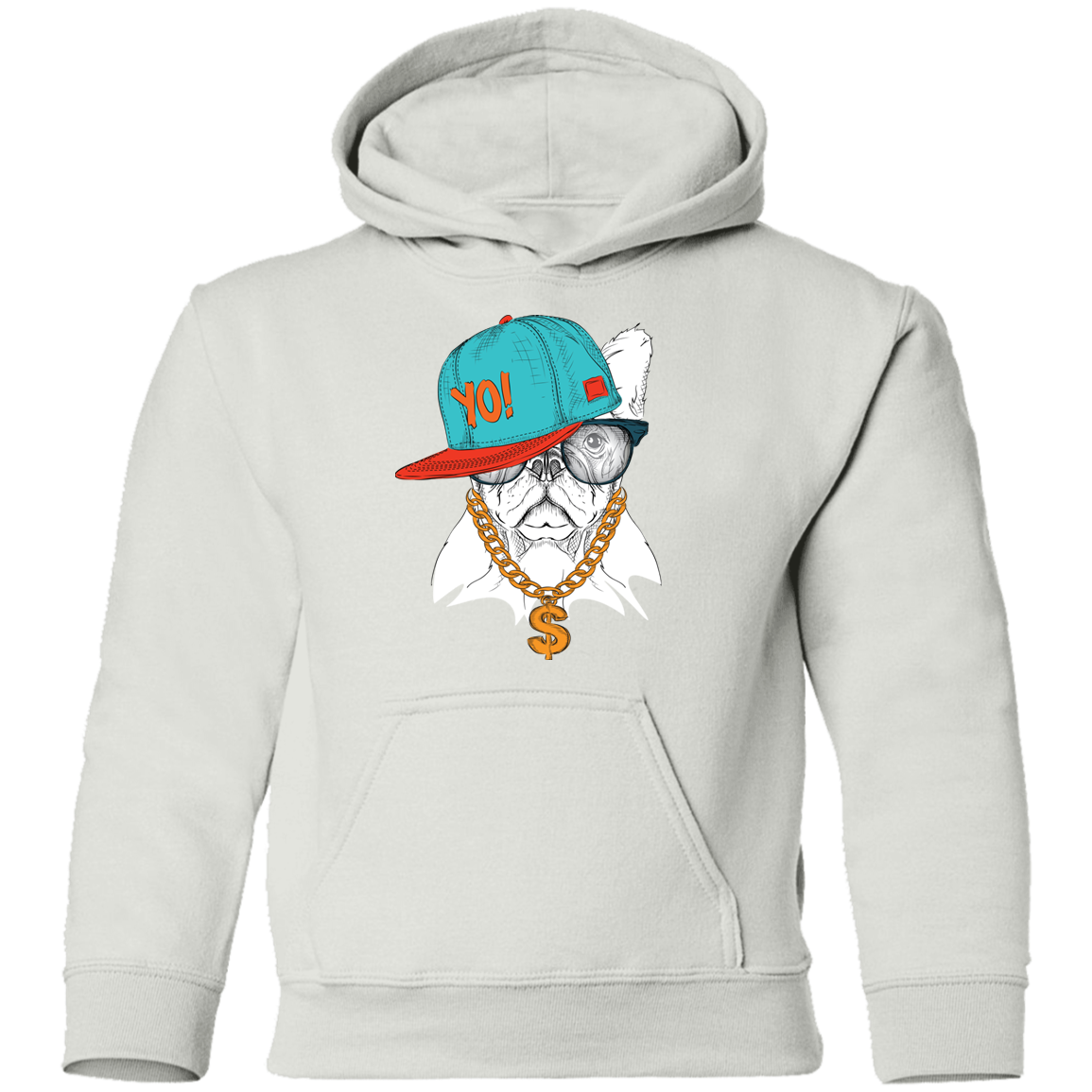 Hip Hop French Bulldog Kids Hoodie