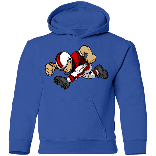 Football Player Cartoon Kids Hoodie