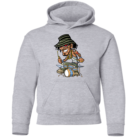 Drummer Cartoon Kids Hoodie