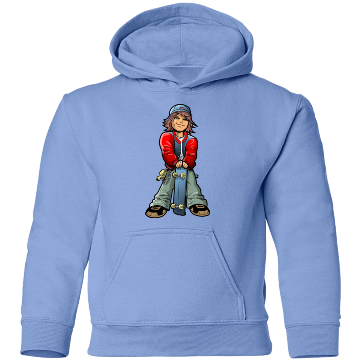 Skater Boy Cartoon Kids Hoodie