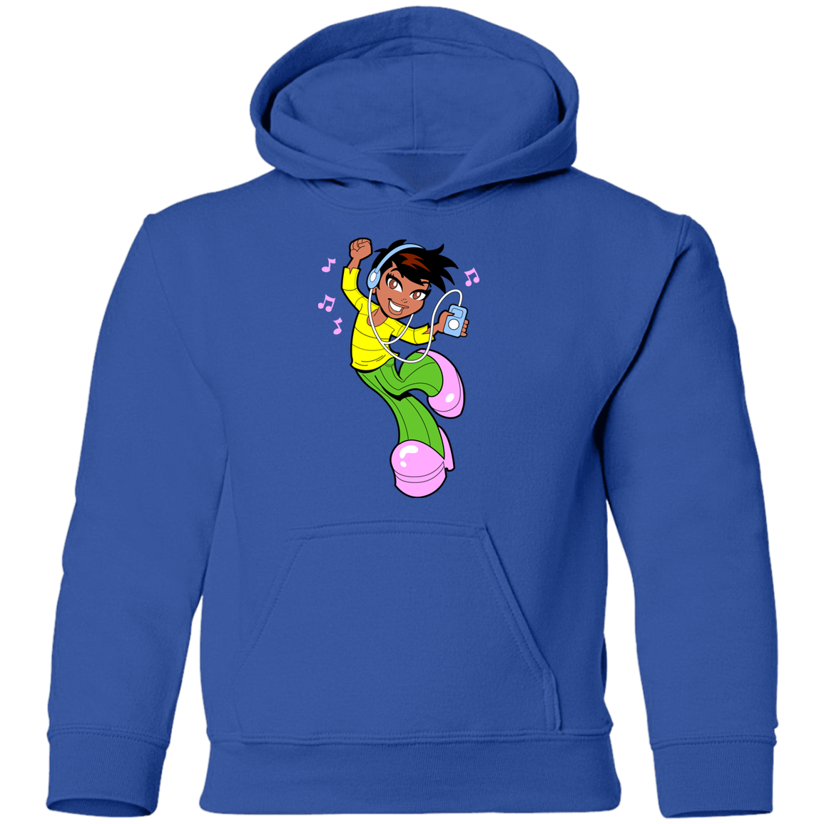 Dancing Girl Cartoon Kids Hoodie