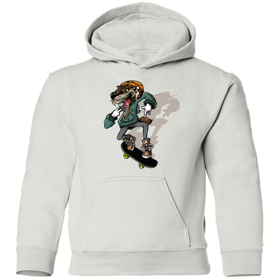 Skater Wolf Kids Hoodie