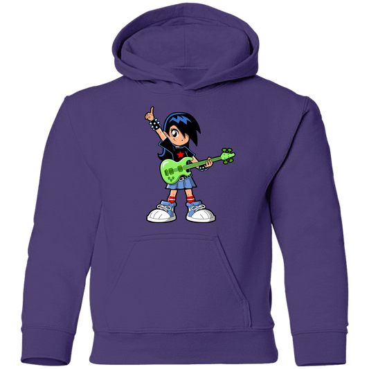Guitar Girl Cartoon Kids Hoodie