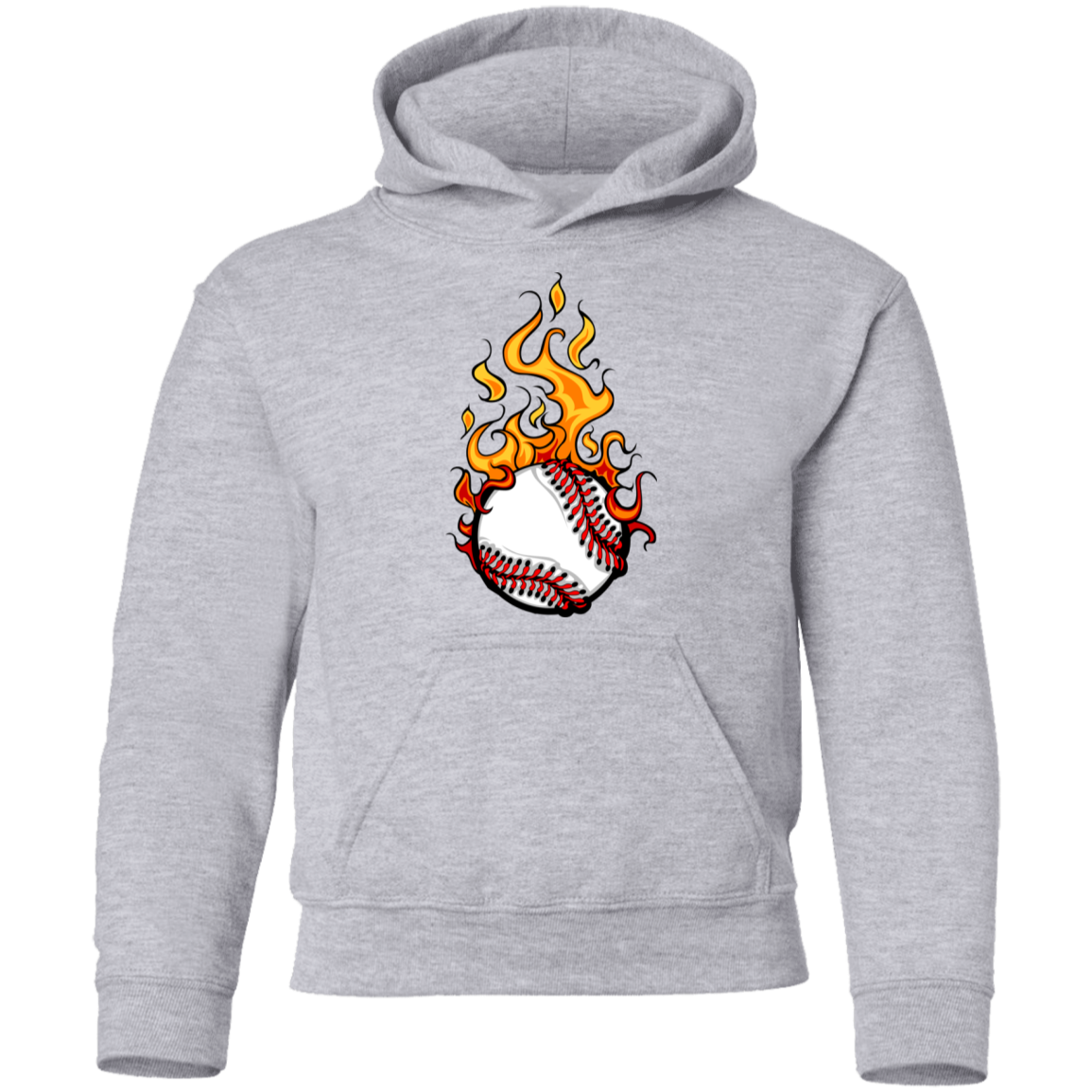 Fire Baseball Kids Hoodie