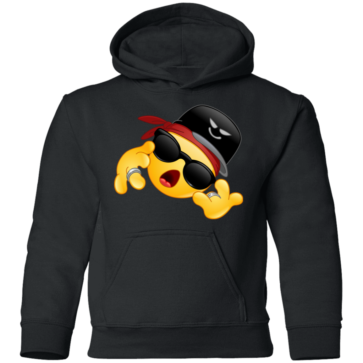 Cool Hip Hop Emoji Kids Hoodie
