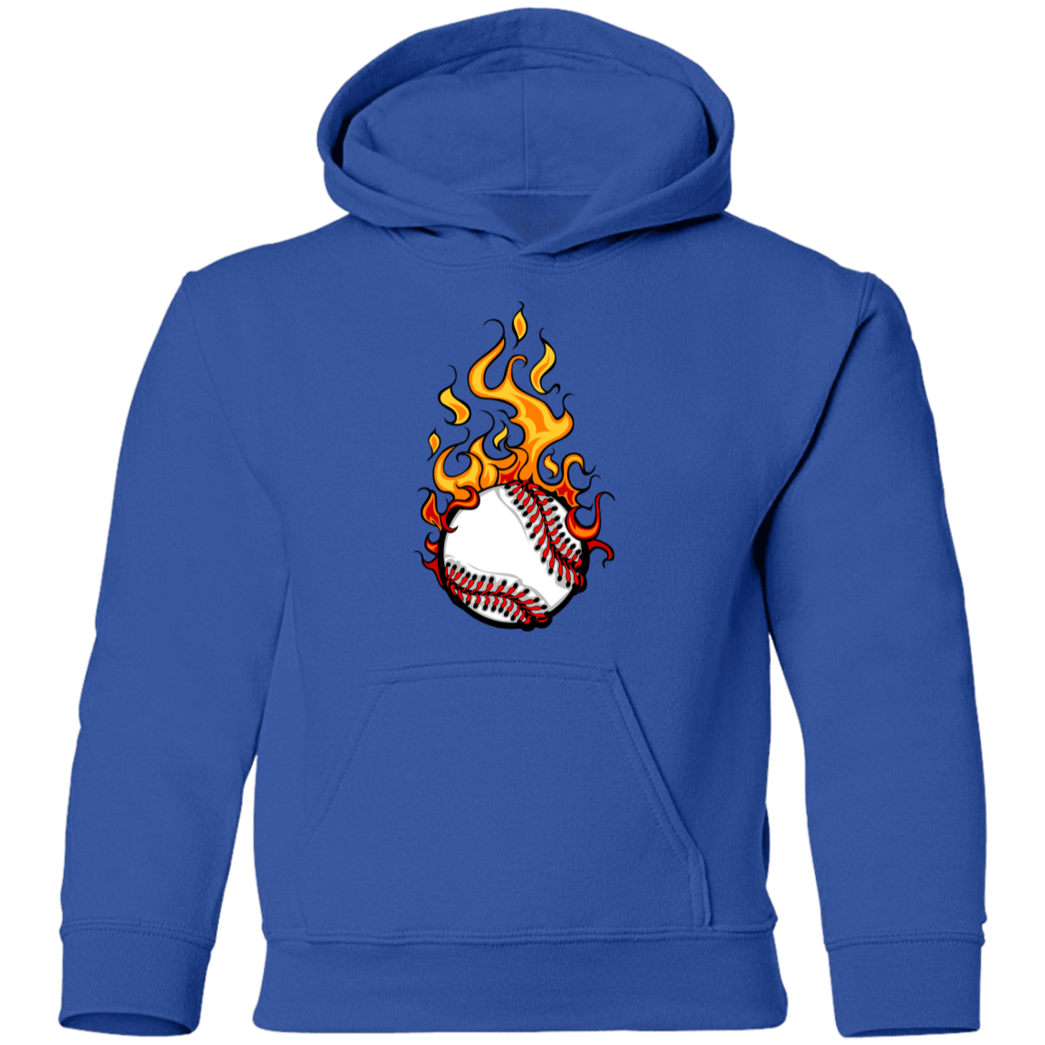 Fire Baseball Kids Hoodie
