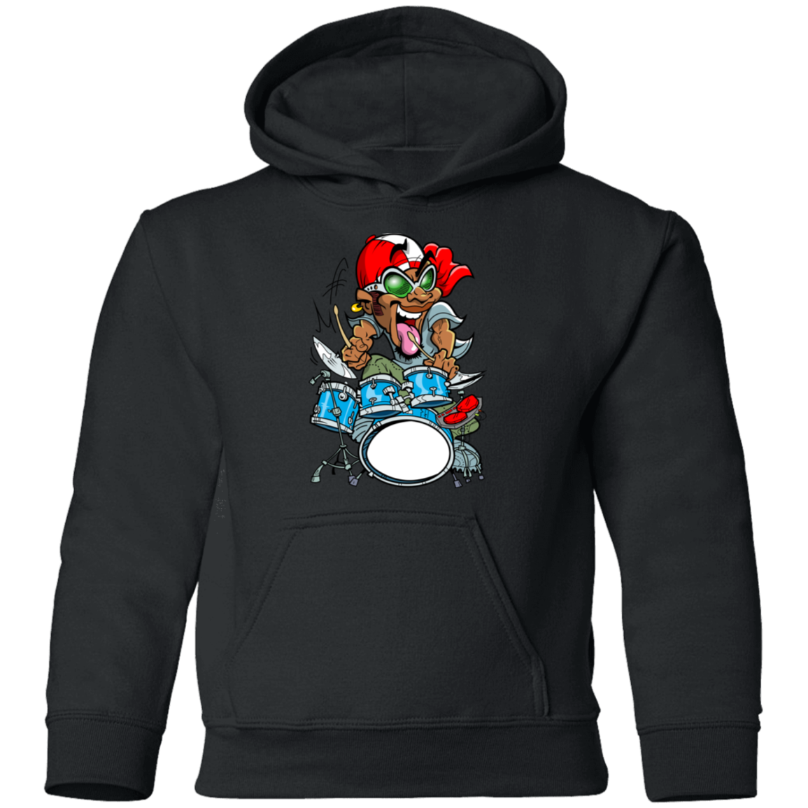 Drummer Cartoon Kids Hoodie