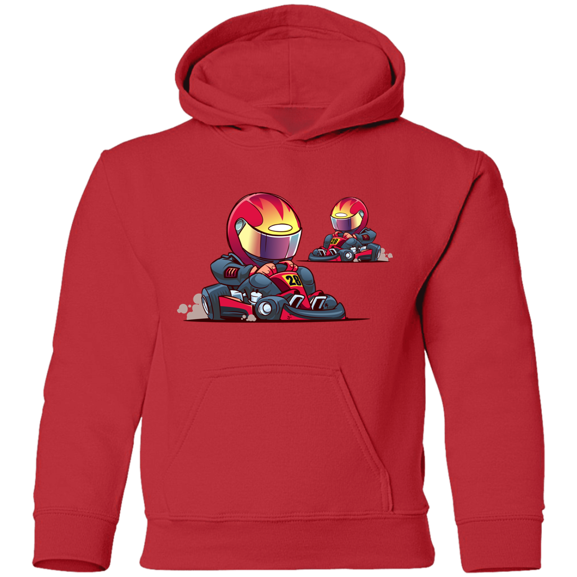 Go-Kart Cartoon Kids Hoodie