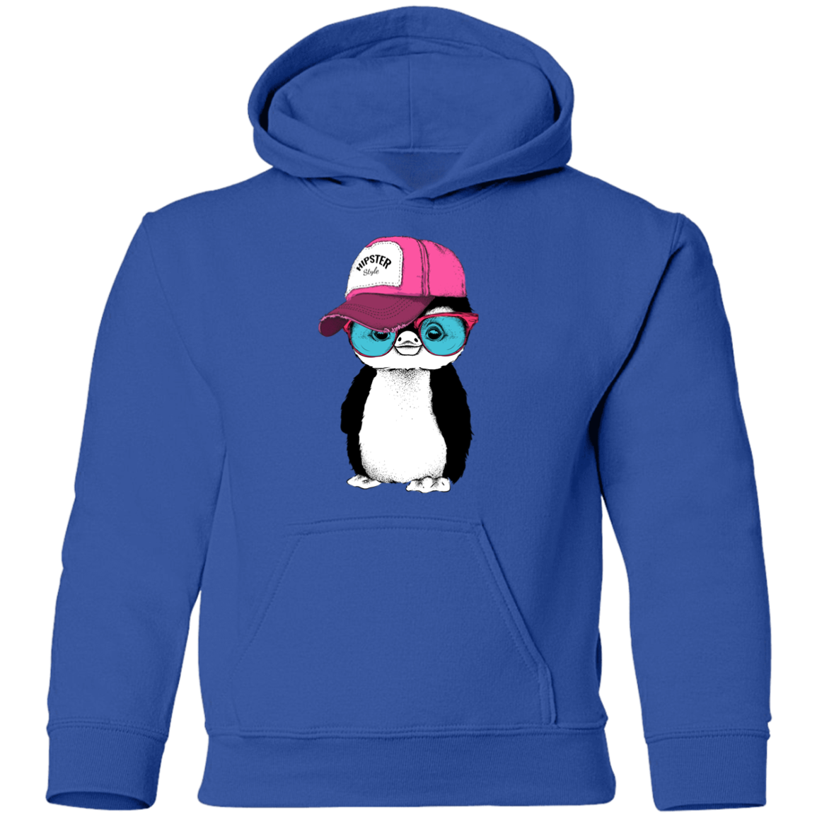 Hipster Penguin Kids Hoodie