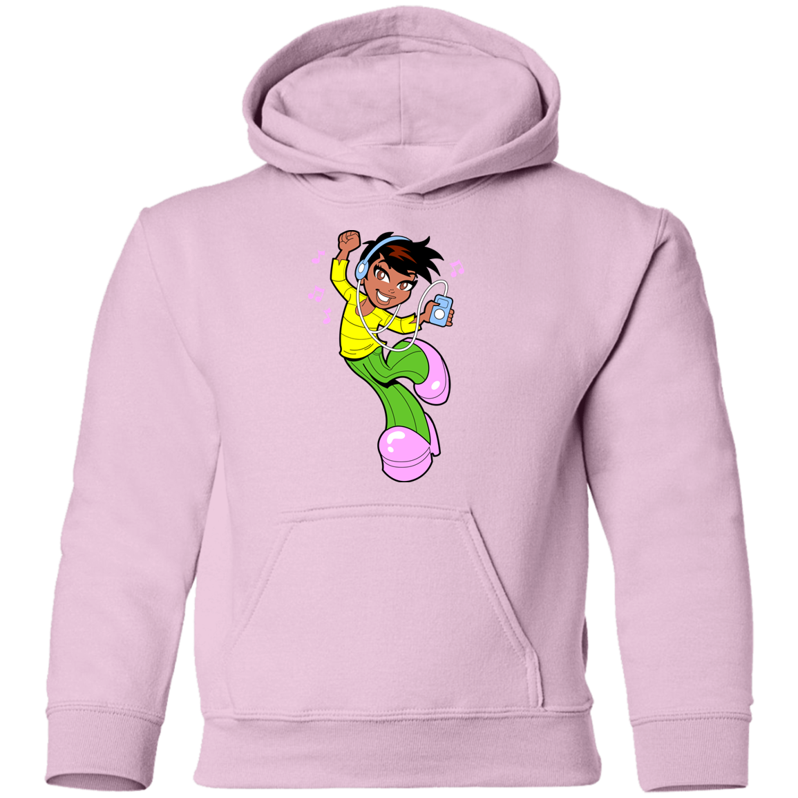 Dancing Girl Cartoon Kids Hoodie