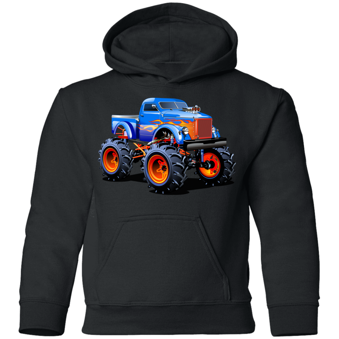 Monster Truck Kids Hoodie