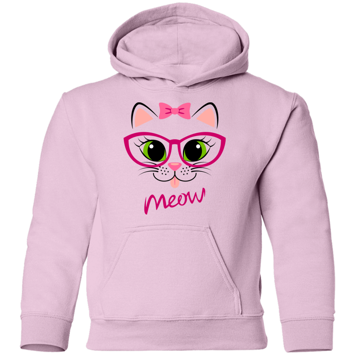 Pink Kitty Cat Kids Hoodie