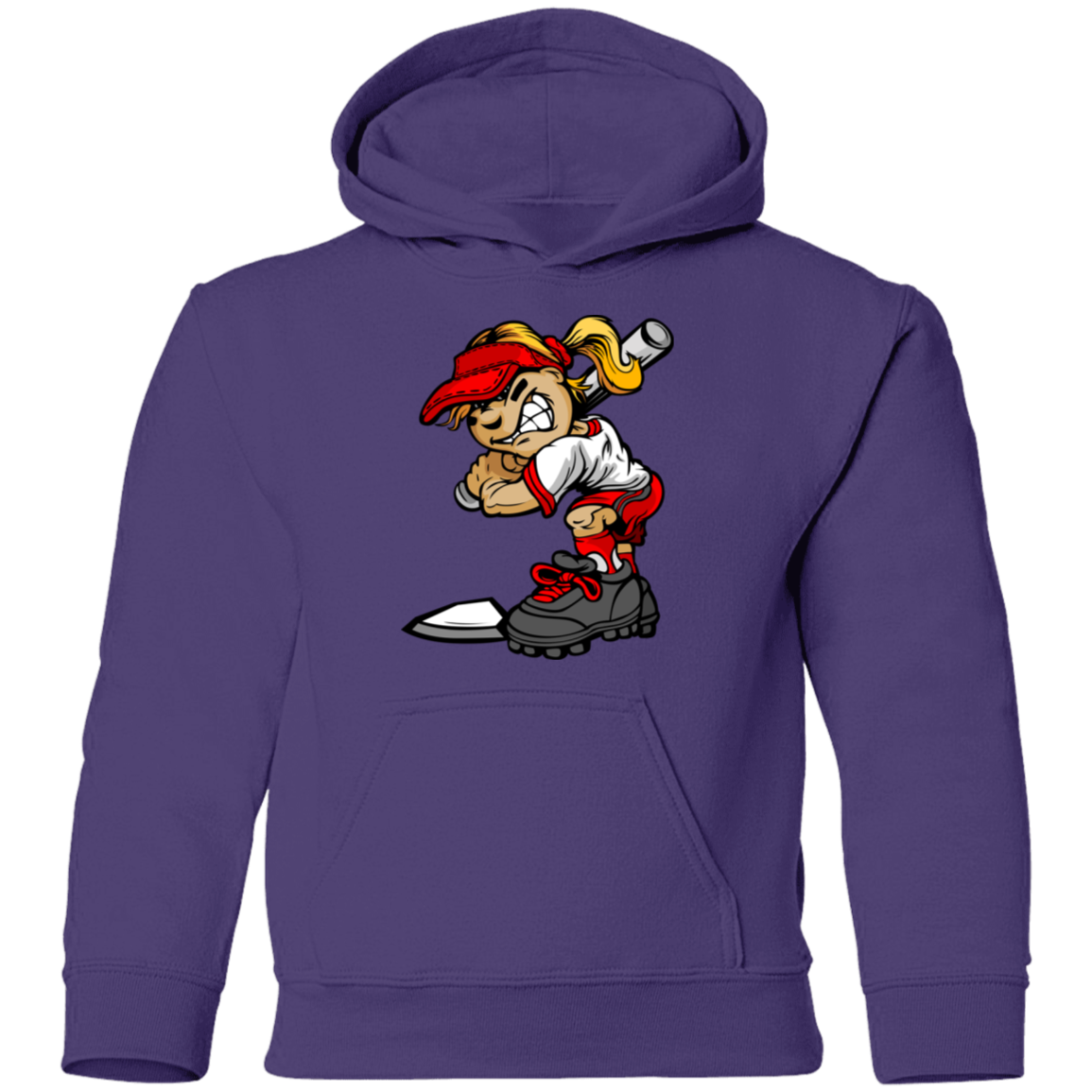 Softball Girl Kids Hoodie