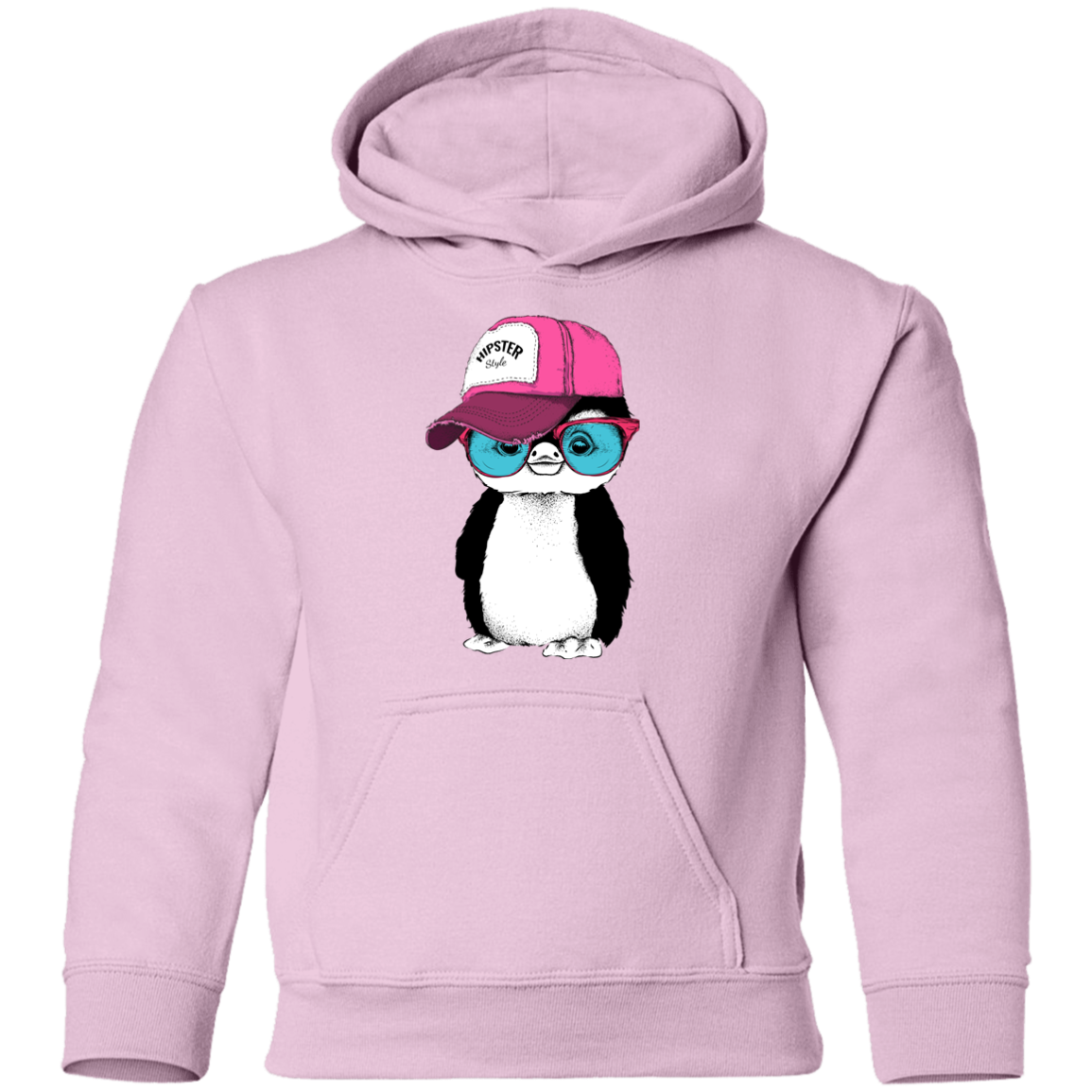 Hipster Penguin Kids Hoodie