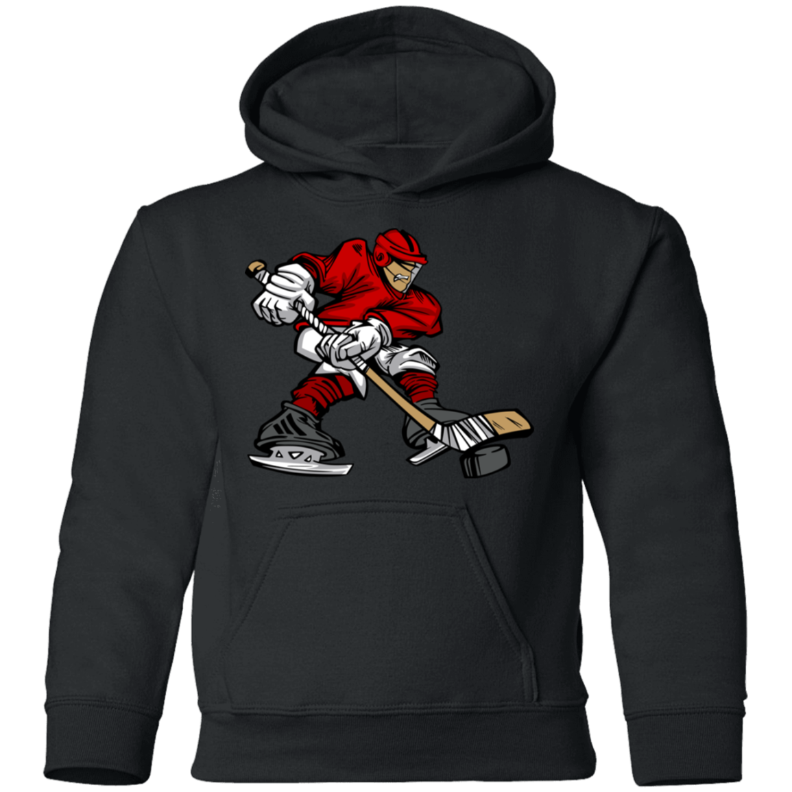 Hockey Player Cartoon Kids Hoodie