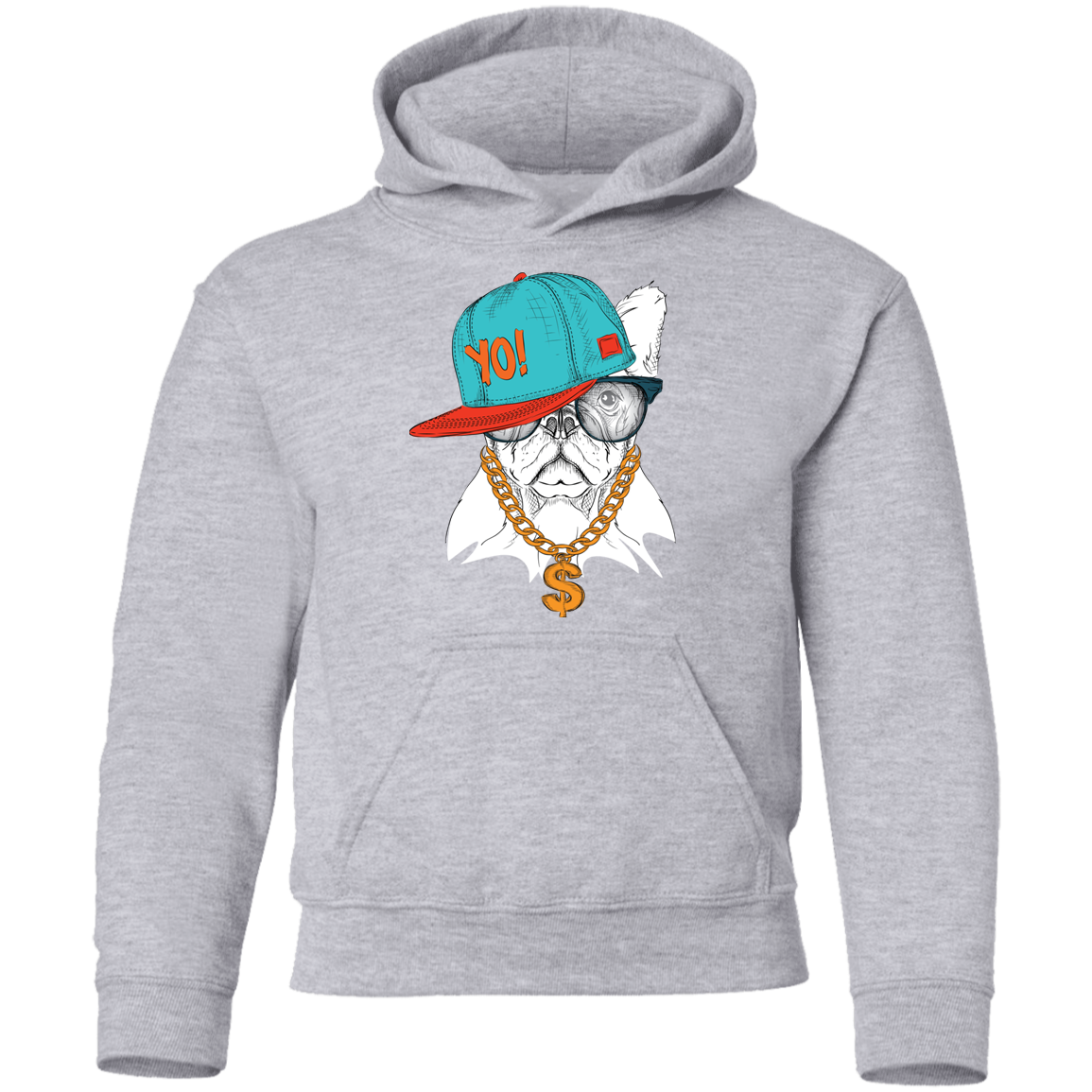 Hip Hop French Bulldog Kids Hoodie
