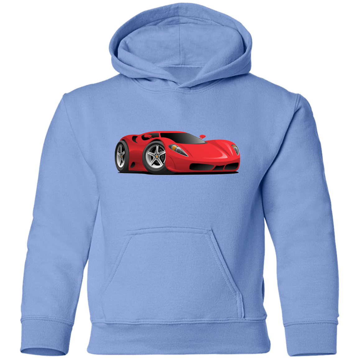 Red Sports Car Kids Hoodie