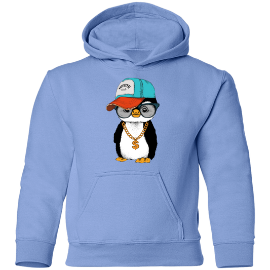 Cool Hipster Penguin Kids Hoodie