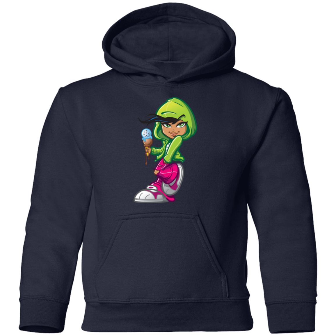 Ice Cream Girl Cartoon Kids Hoodie