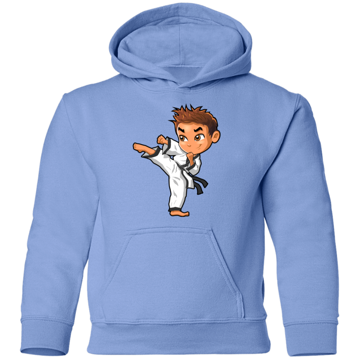 Karate Cartoon Boy Kids Hoodie