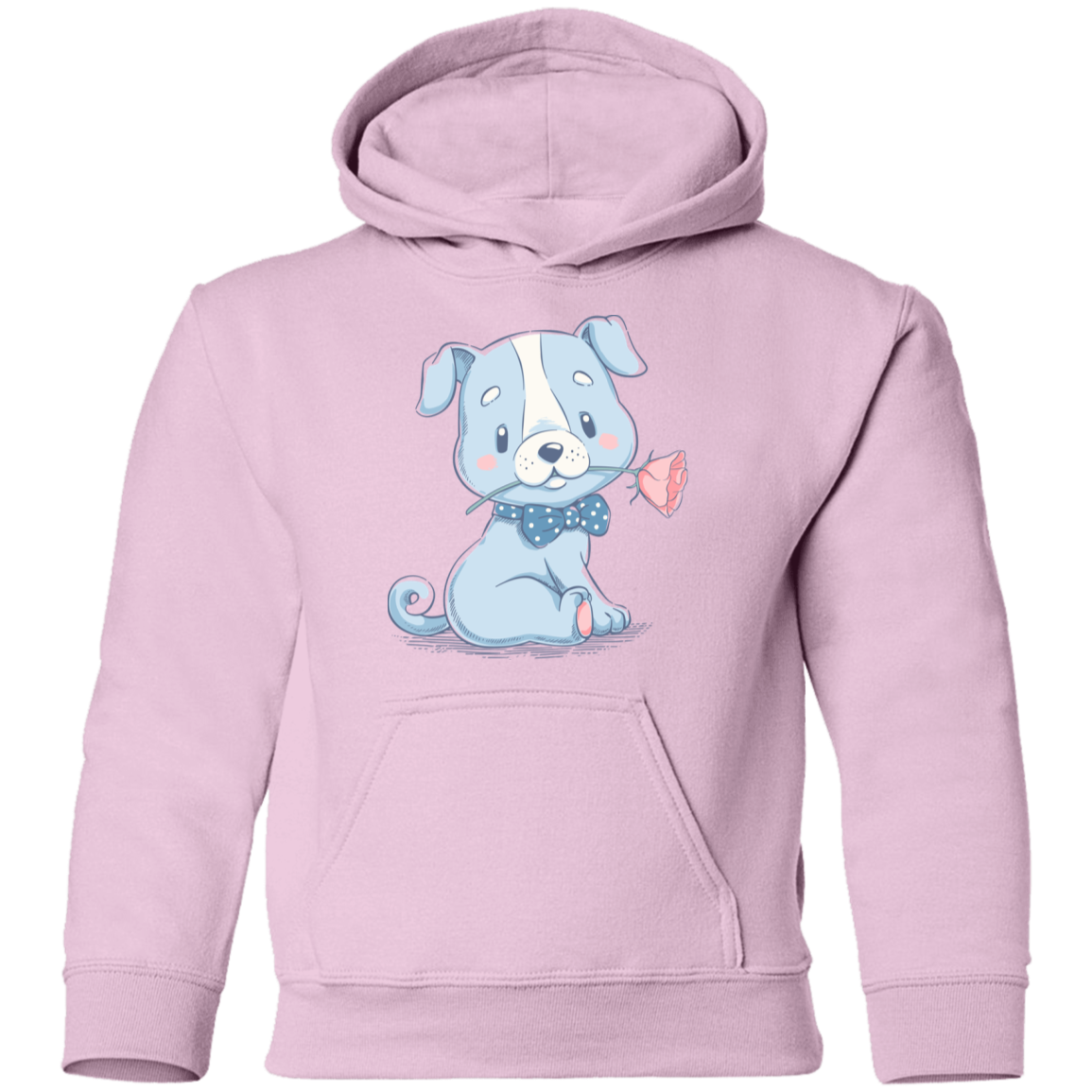 Puppy Dog Rose Kids Hoodie